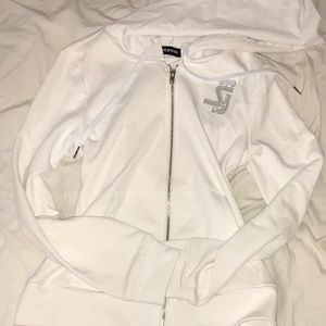 Shane justin matching white tracksuit set